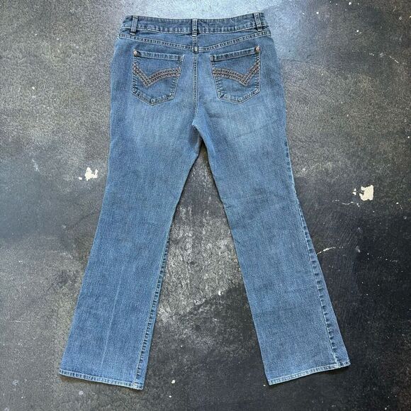 Apt 9 Grey Colored Women’s Jeans Bootcut Style Size 10 Cotton Blend - Picture 3 of 10